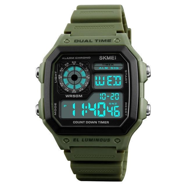 Skmei fashion creative digital watch men's electronic watch outdoor sports student waterproof luminous table