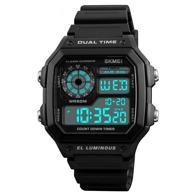 Skmei fashion creative digital watch men's electronic watch outdoor sports student waterproof luminous table