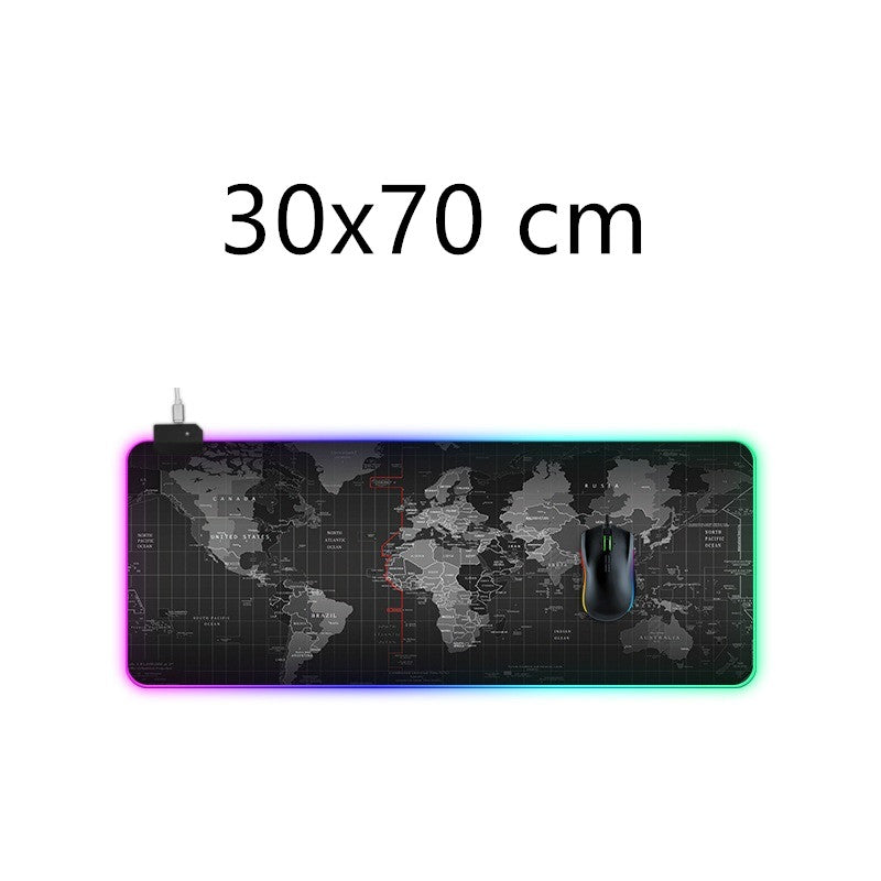 RGB Luminous Mouse Pad Gift Thickened With Lock Edge Colorful Lighting Mode