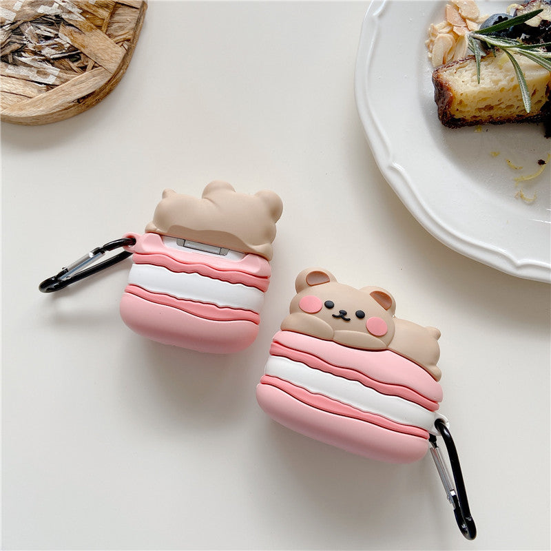 Macaron Cake Bear Earphone Box