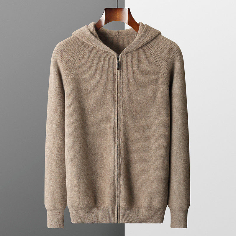 Wool Hooded Age-reducing Cashmere Loose Casual Sweater