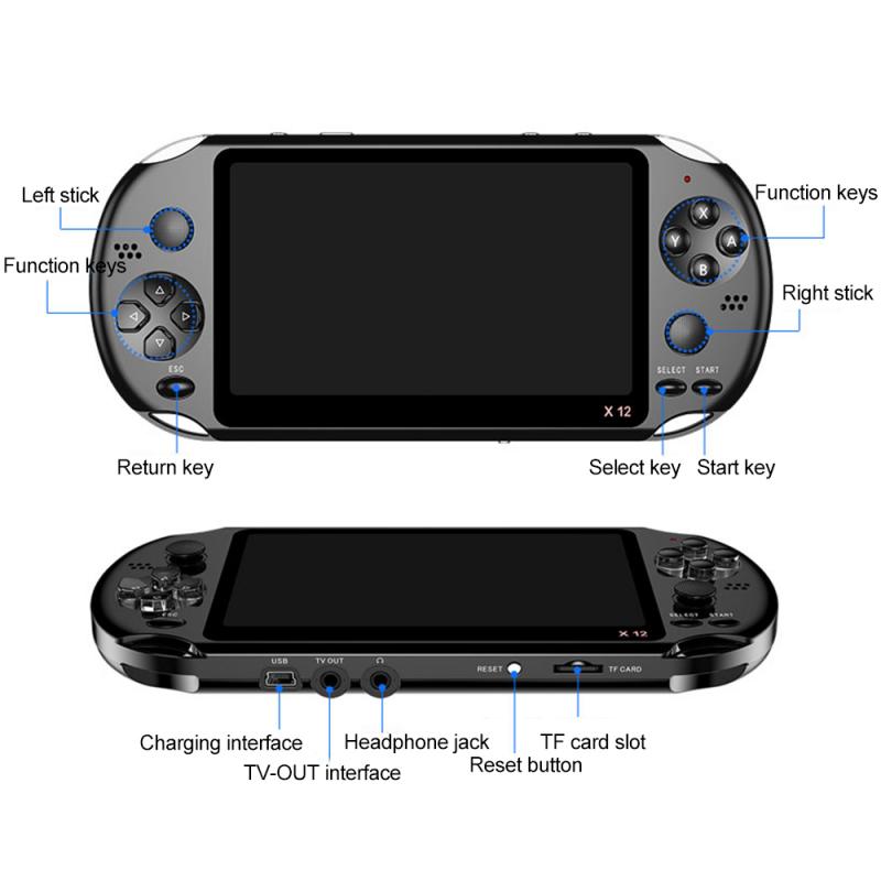 Handheld game console X12 large-screen arcade version 8GPSP