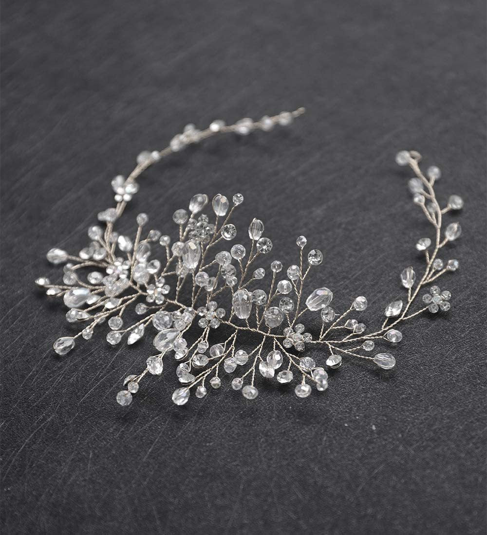 Gold And Silver Crystal Gauze Dress Accessories Headdress