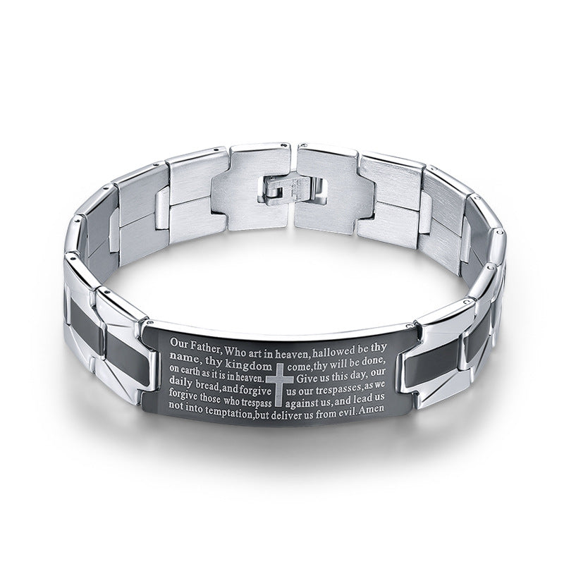 Cross stainless steel bracelet bracelet