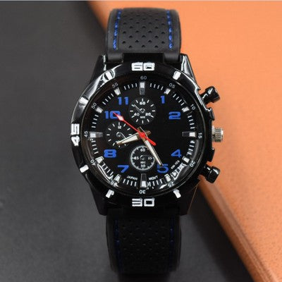 Factory sales of men's sports cars silicon rubber watches wholesale student sports quartz watch