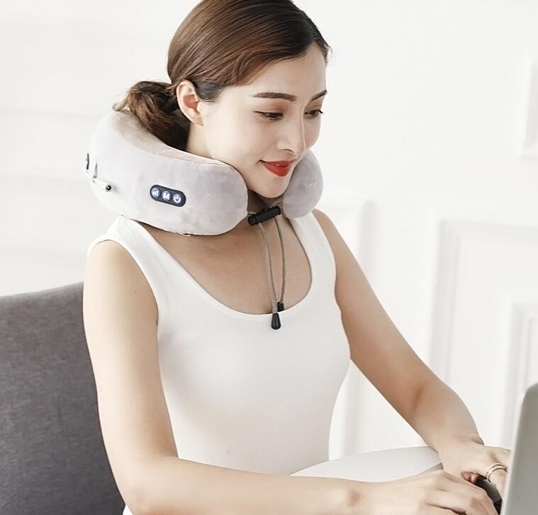 Massage U-Shaped Pillow Multi-Function Shoulder and Cervical Vertebra Electric Outdoor Portable Car Health Care