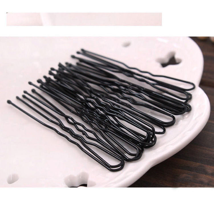 Black U-clip Bold Updo Hairpin Studio Fixed Clip Headdress