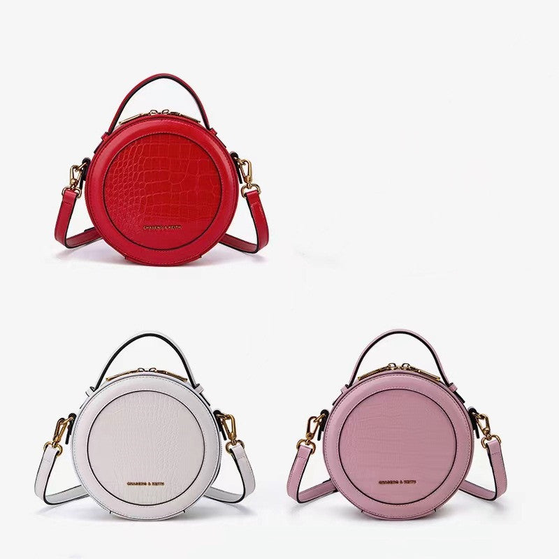 New Trendy Minority Fashion  Pattern Small Round Handbag