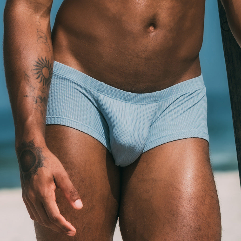 Summer Men's Solid Color Boxer Briefs