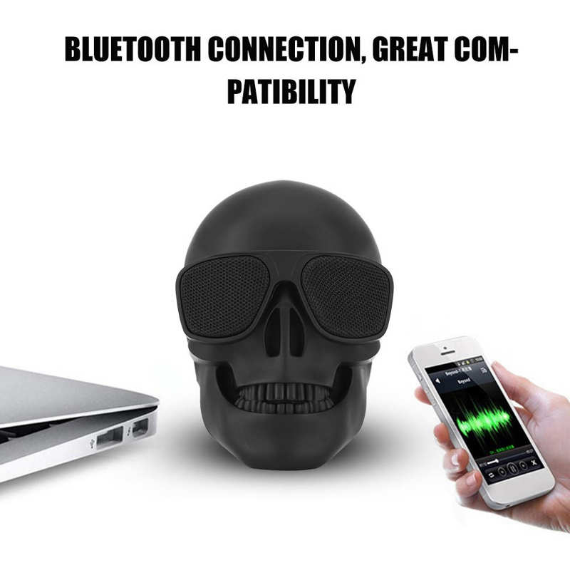 Skull Head Wireless Bluetooth Speaker Card U Disk Mobile Phone Subwoofer Speaker