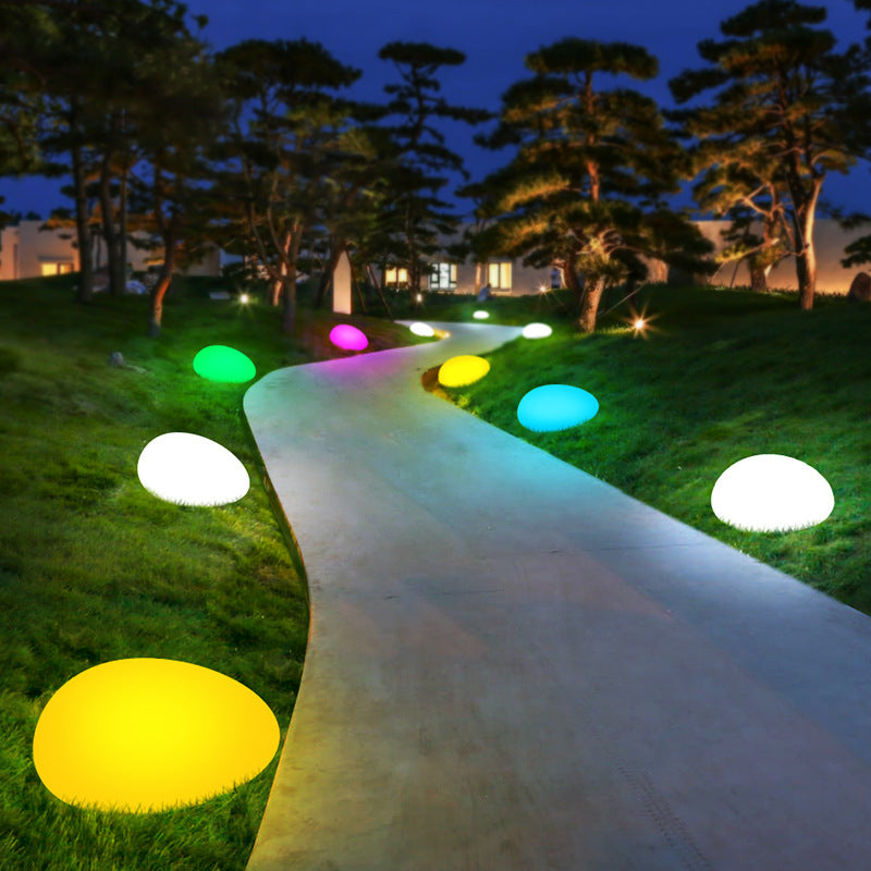 Solar light stone LED grass lamp