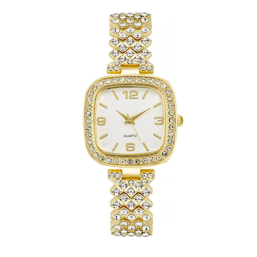 Women's Diamond Watch Bracelet Two-piece Set