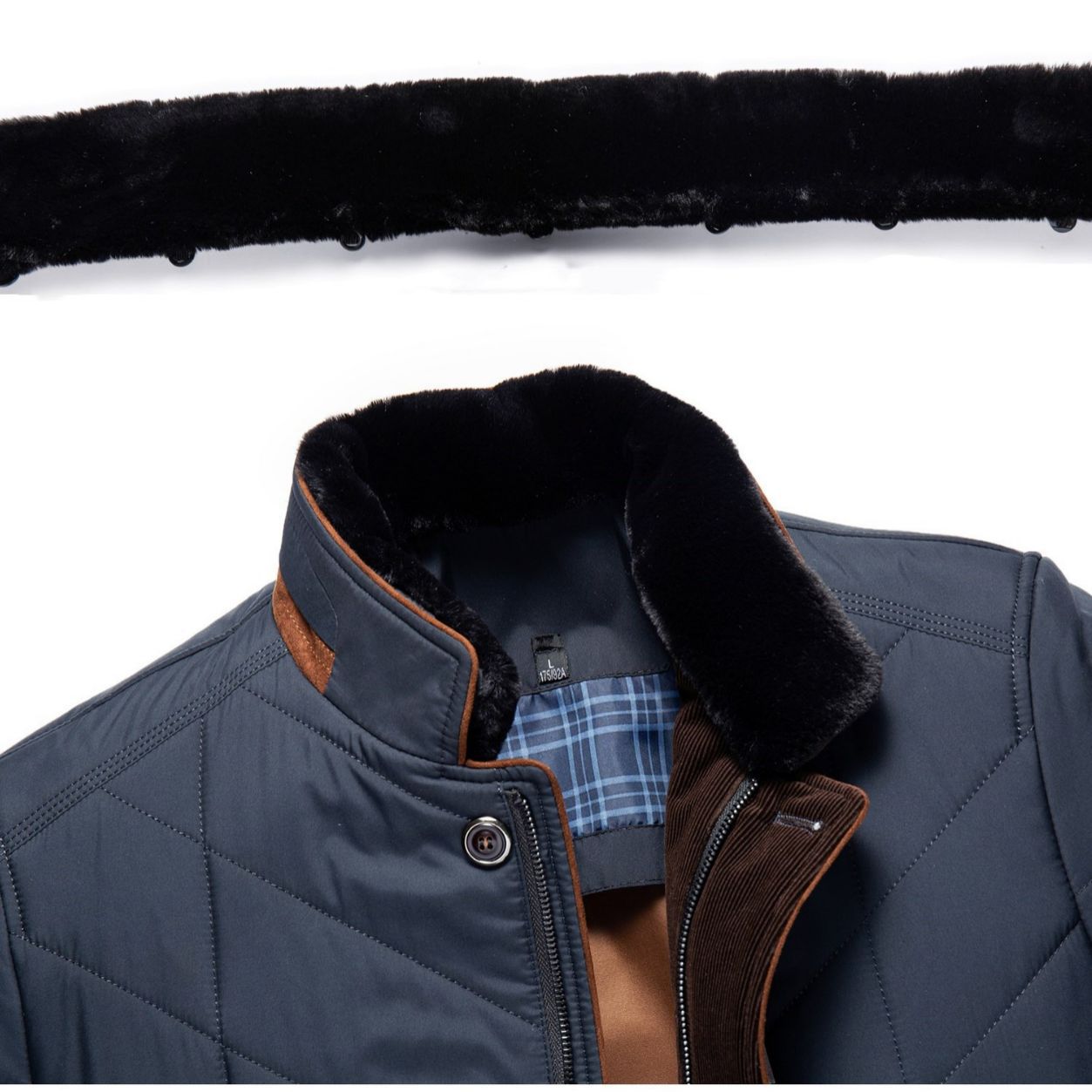 Dad's Warm Leisure Cotton-padded Coat Stand-up Collar Thick Coat