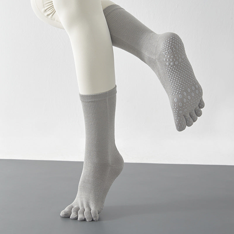 Five Fingers Yoga Socks Non-slip Solid Color