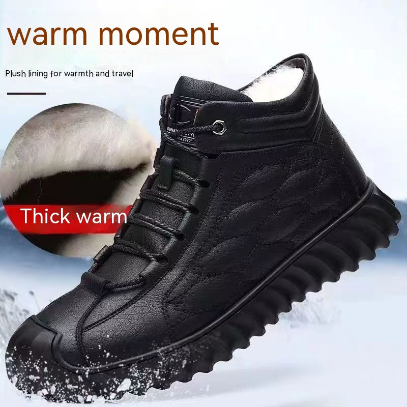 Men's Cotton Shoes Fleece-lined Winter New