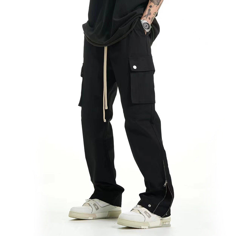 Black Mechanical Style Overalls Men's Fashion