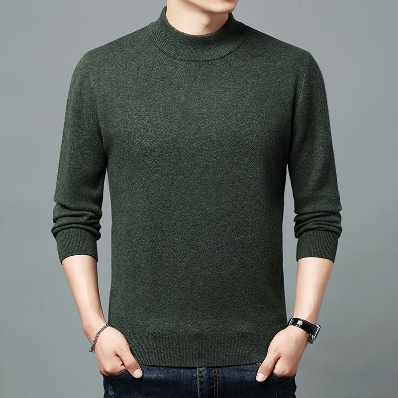 Men's Fashion Casual Mock Neck Sweater