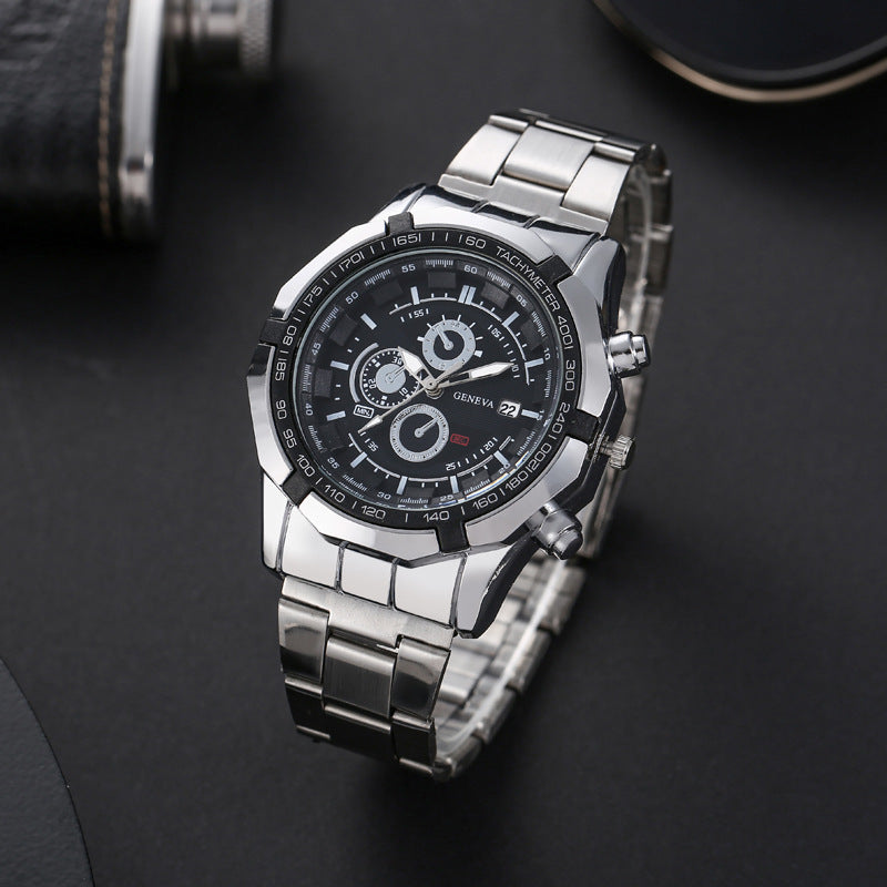 Men's Steel Belt Fashion Watch Set